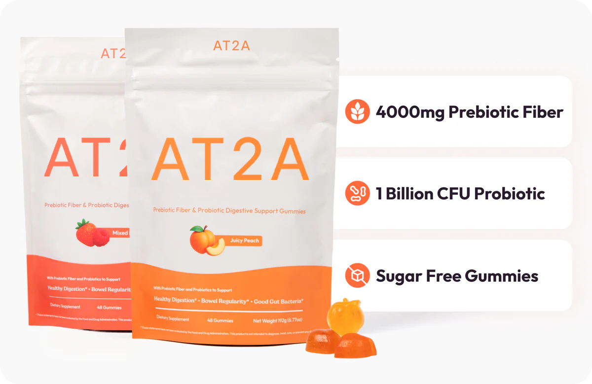 AT2A Sugar-Free Pre+Probiotic Fiber Gummies