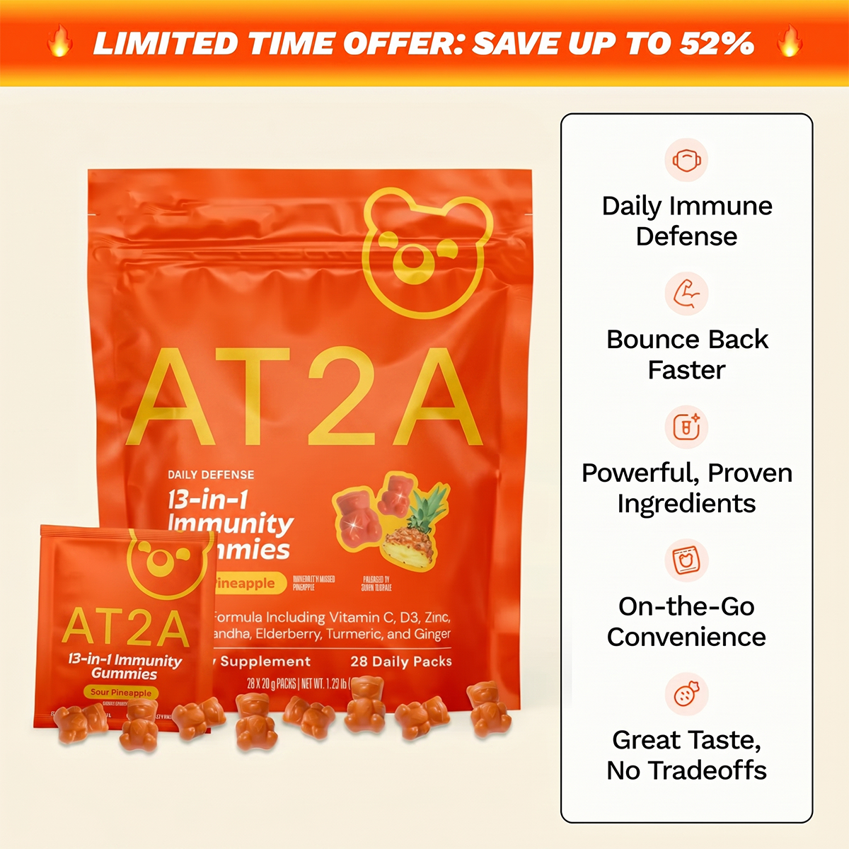 AT2A 13-in-1 Immunity Gummies