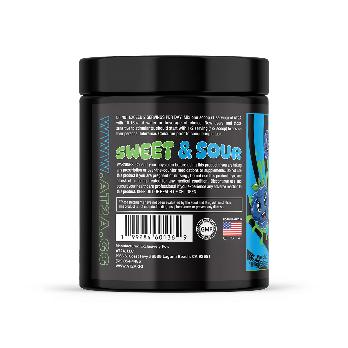 AT2A Sweet & Sour Blue Razz Energy Drink Tub